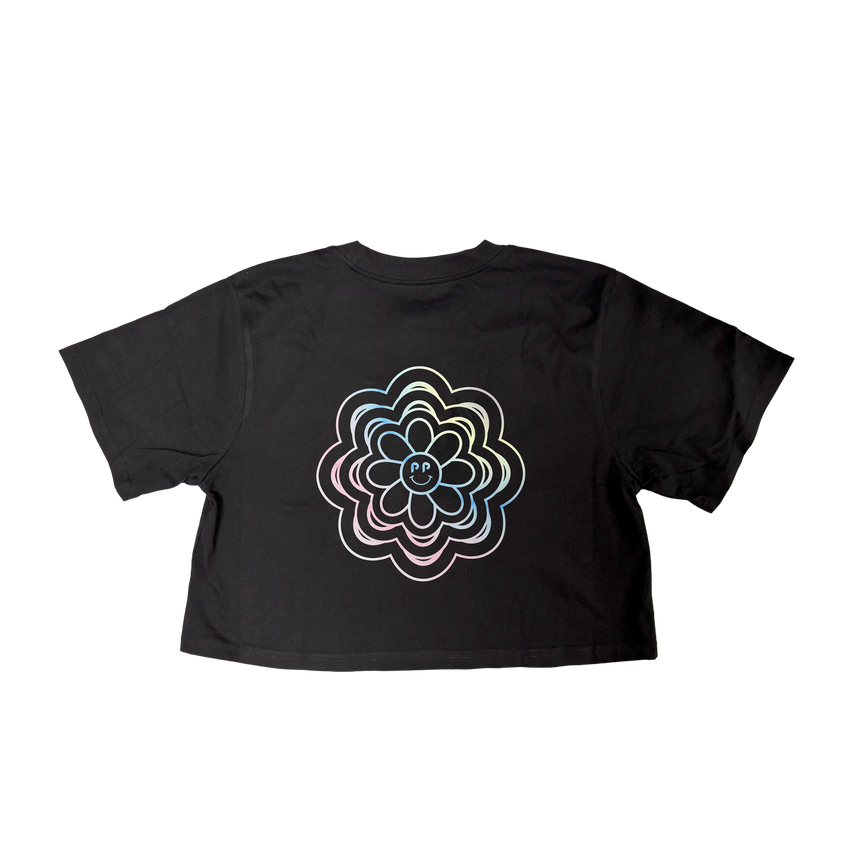 PLUGPLAY™ <> RNBW | EDC WOMEN'S WAVY CROP TEE