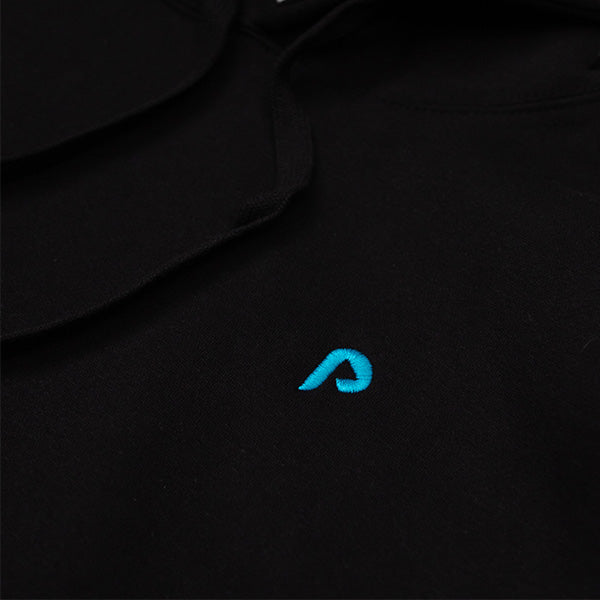 'P' Logo Hoodie - Black