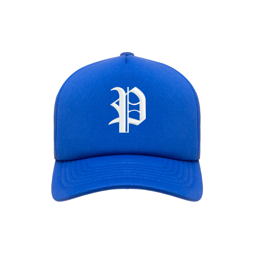 'P' Trucker Hat - Blue